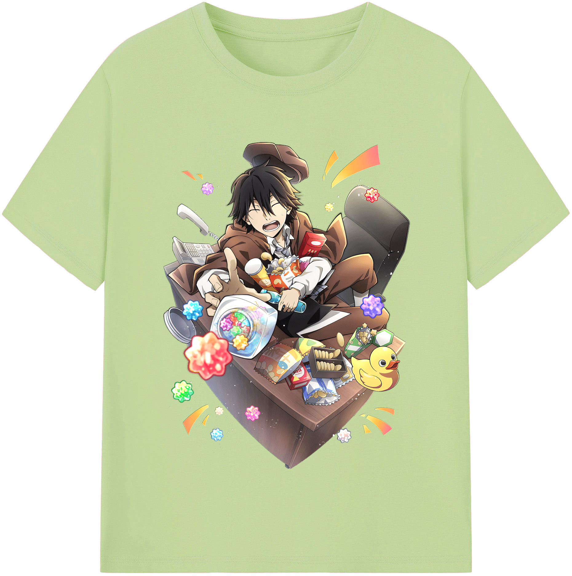 （画像用） 文豪ストレイドッグス Bungo Stray Dogs 綿100％半袖Tシャツ（フロントプリント）